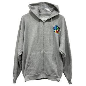 Disneyland Hoodie Full Zip Sweatshirt size L 2012 Mickey and Friends Jacket NWT